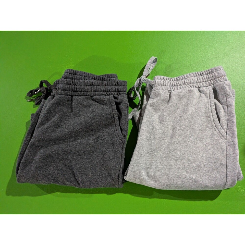 Lot Of‎ 2 Stelle Activewear Fleece Shorts Size Medium Gray 9" Inseam Women's